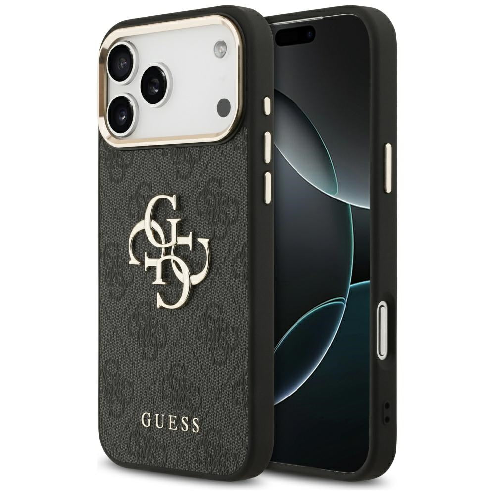 Deksel for Apple iPhone 17 Pro Max, Guess, Big 4G Logo Classic, Svart Gull