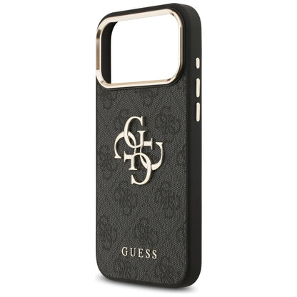 Deksel for Apple iPhone 17 Pro Max, Guess, Big 4G Logo Classic, Svart Gull