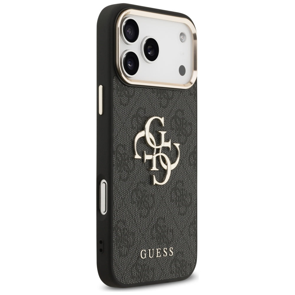 Deksel for Apple iPhone 17 Pro Max, Guess, Big 4G Logo Classic, Svart Gull