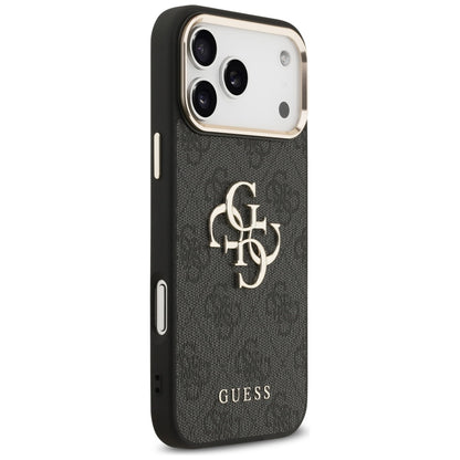 Deksel for Apple iPhone 17 Pro Max, Guess, Big 4G Logo Classic, Svart Gull
