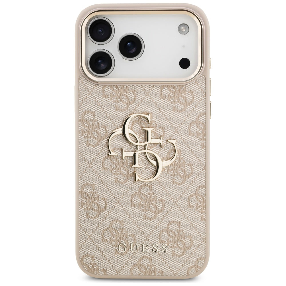 Deksel for Apple iPhone 17 Pro Max, Guess, Big 4G Logo Classic, Rosa Gull