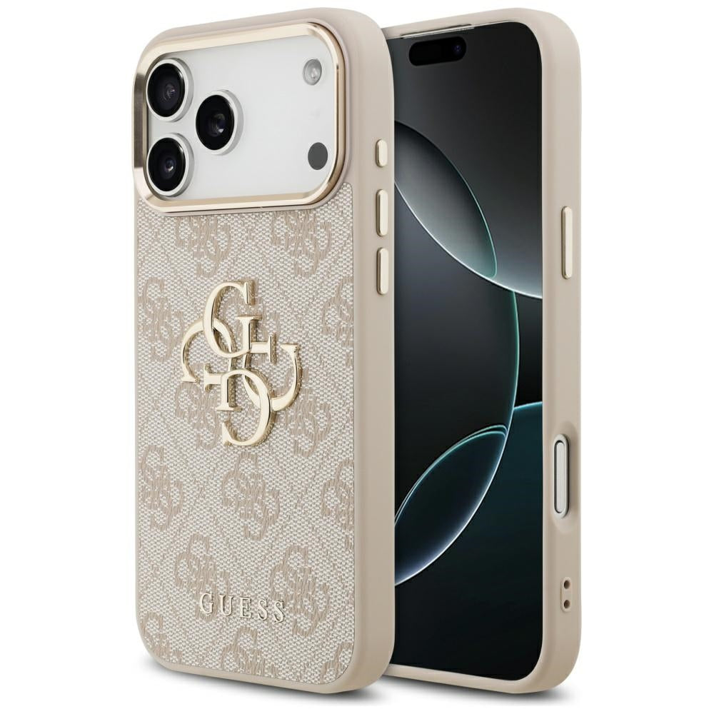 Deksel for Apple iPhone 17 Pro Max, Guess, Big 4G Logo Classic, Rosa Gull
