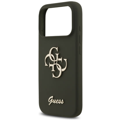 Deksel for Apple iPhone 17 Pro Max, Guess, Big 4G Script, Kaki