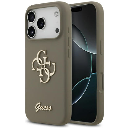 Deksel for Apple iPhone 17 Pro Max, Guess, Big 4G Script, Brun
