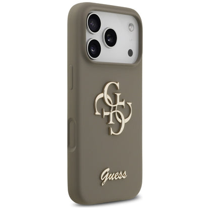 Deksel for Apple iPhone 17 Pro Max, Guess, Big 4G Script, Brun