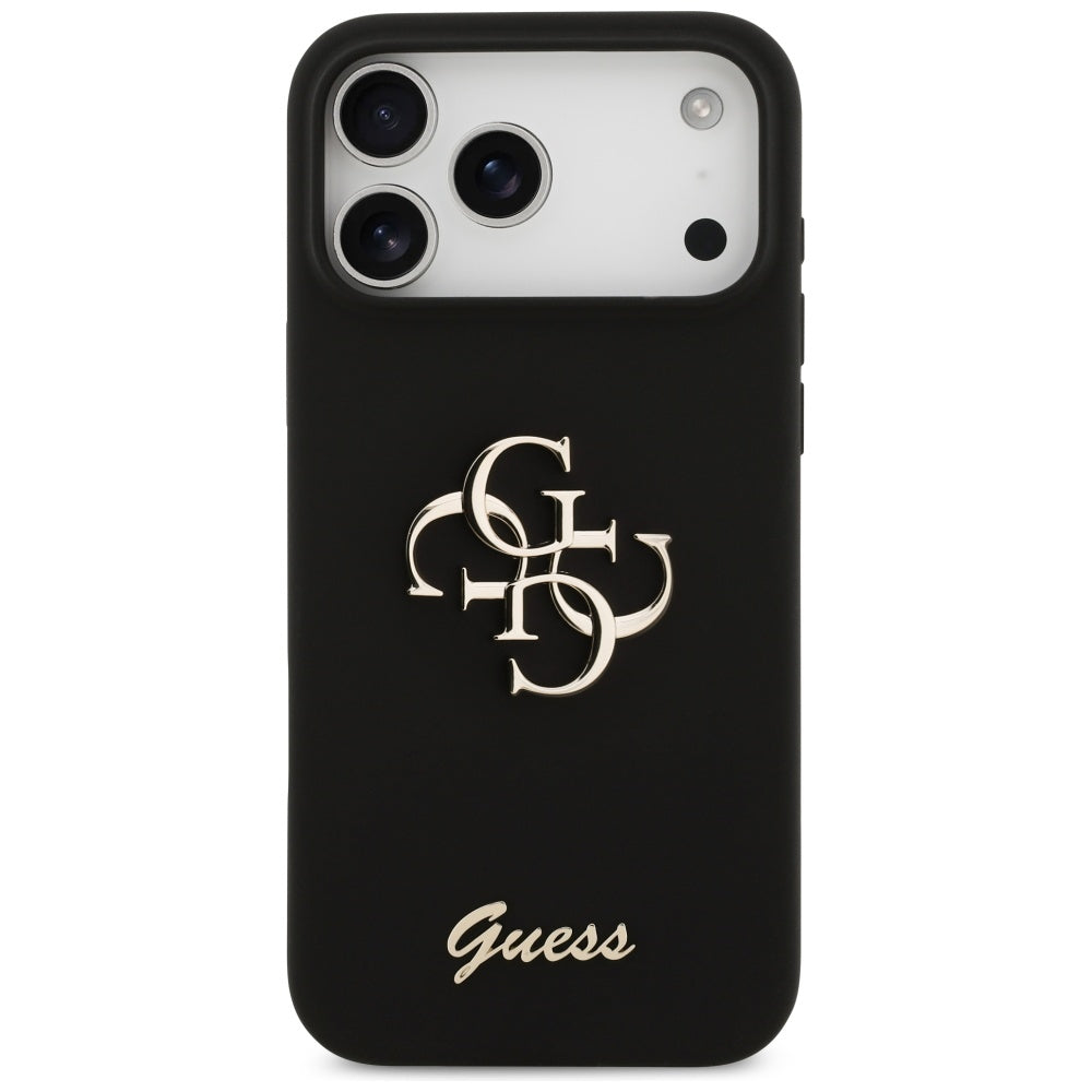 Deksel for Apple iPhone 17 Pro Max, Guess, Big 4G Script, Svart