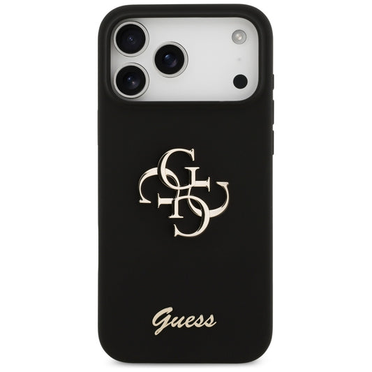 Deksel for Apple iPhone 17 Pro Max, Guess, Big 4G Script, Svart