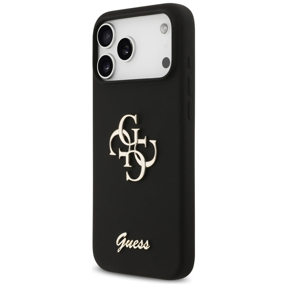 Deksel for Apple iPhone 17 Pro Max, Guess, Big 4G Script, Svart