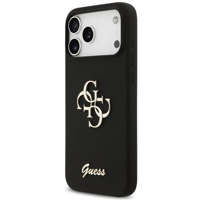 Deksel for Apple iPhone 17 Pro Max, Guess, Big 4G Script, Svart