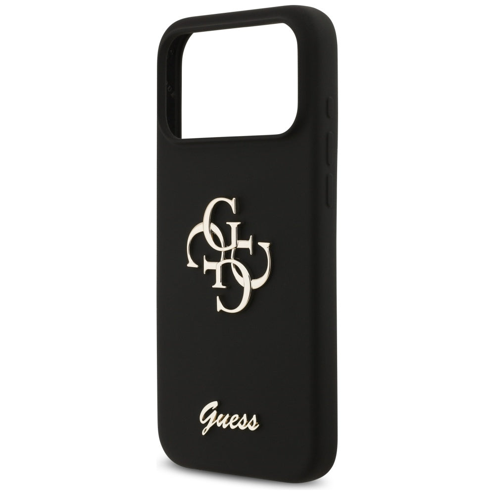 Deksel for Apple iPhone 17 Pro Max, Guess, Big 4G Script, Svart