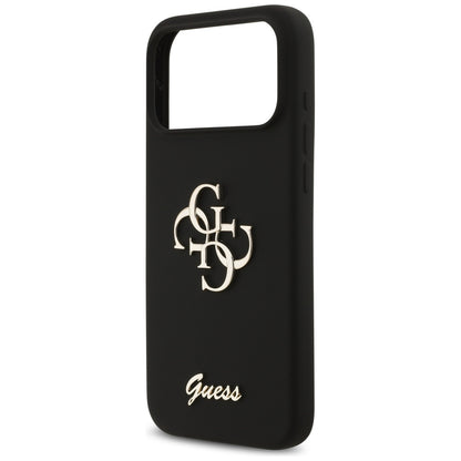 Deksel for Apple iPhone 17 Pro Max, Guess, Big 4G Script, Svart