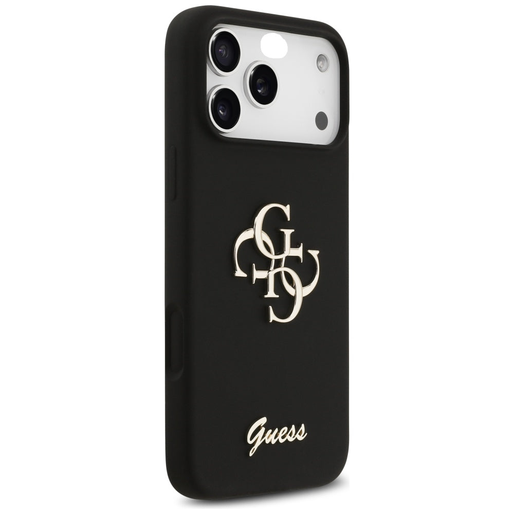 Deksel for Apple iPhone 17 Pro Max, Guess, Big 4G Script, Svart