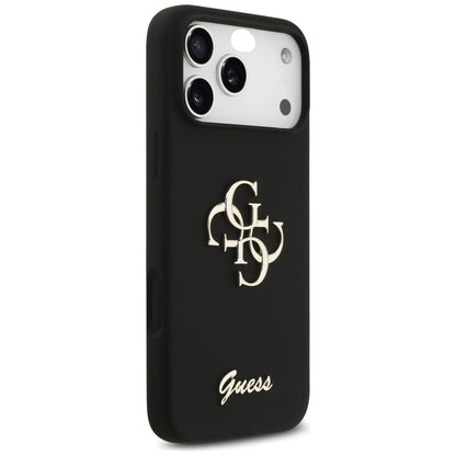 Deksel for Apple iPhone 17 Pro Max, Guess, Big 4G Script, Svart