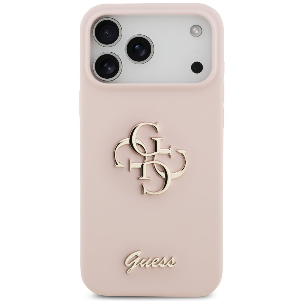 Deksel for Apple iPhone 17 Pro Max, Guess, Big 4G Script, Lys Rosa