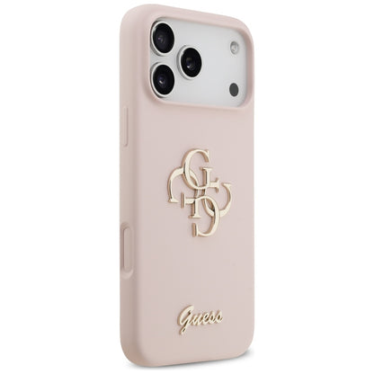 Deksel for Apple iPhone 17 Pro Max, Guess, Big 4G Script, Lys Rosa