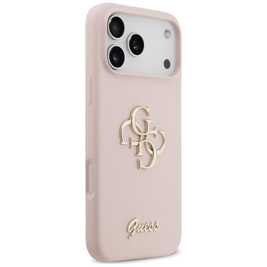 Deksel for Apple iPhone 17 Pro Max, Guess, Big 4G Script, Lys Rosa