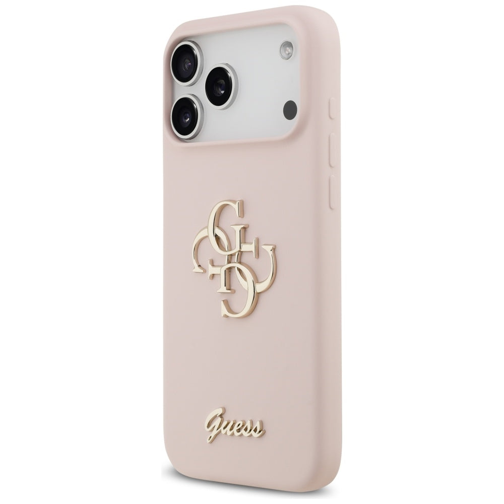 Deksel for Apple iPhone 17 Pro Max, Guess, Big 4G Script, Lys Rosa