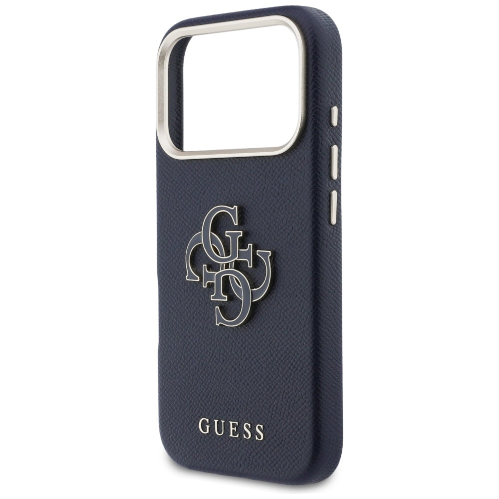 Deksel for Apple iPhone 17 Pro Max, Guess, Resin Logo, Blå