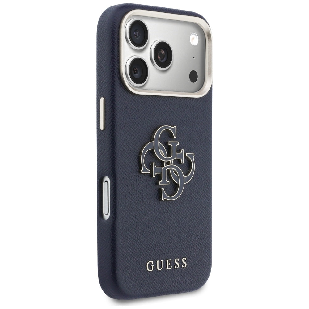 Deksel for Apple iPhone 17 Pro Max, Guess, Resin Logo, Blå