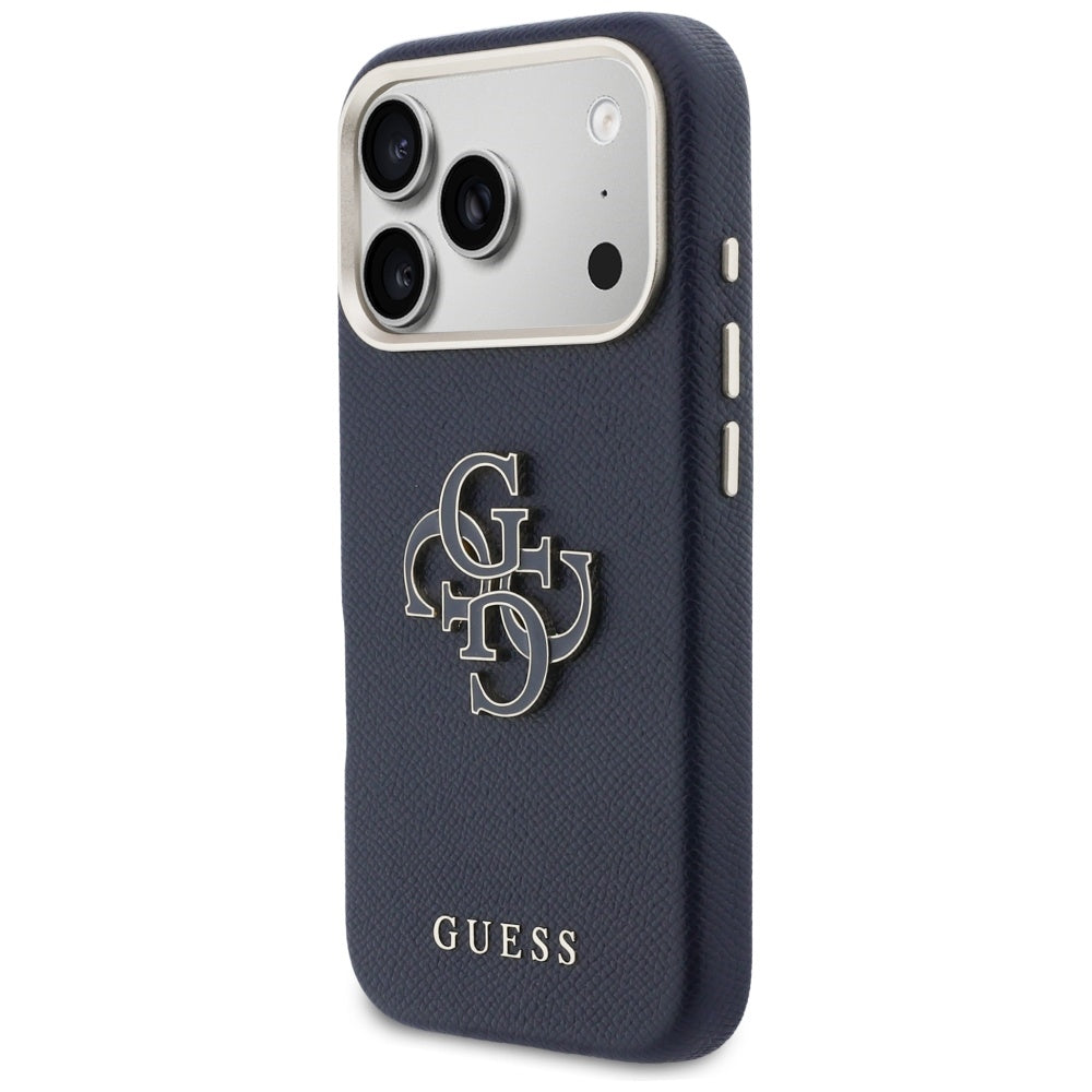 Deksel for Apple iPhone 17 Pro Max, Guess, Resin Logo, Blå