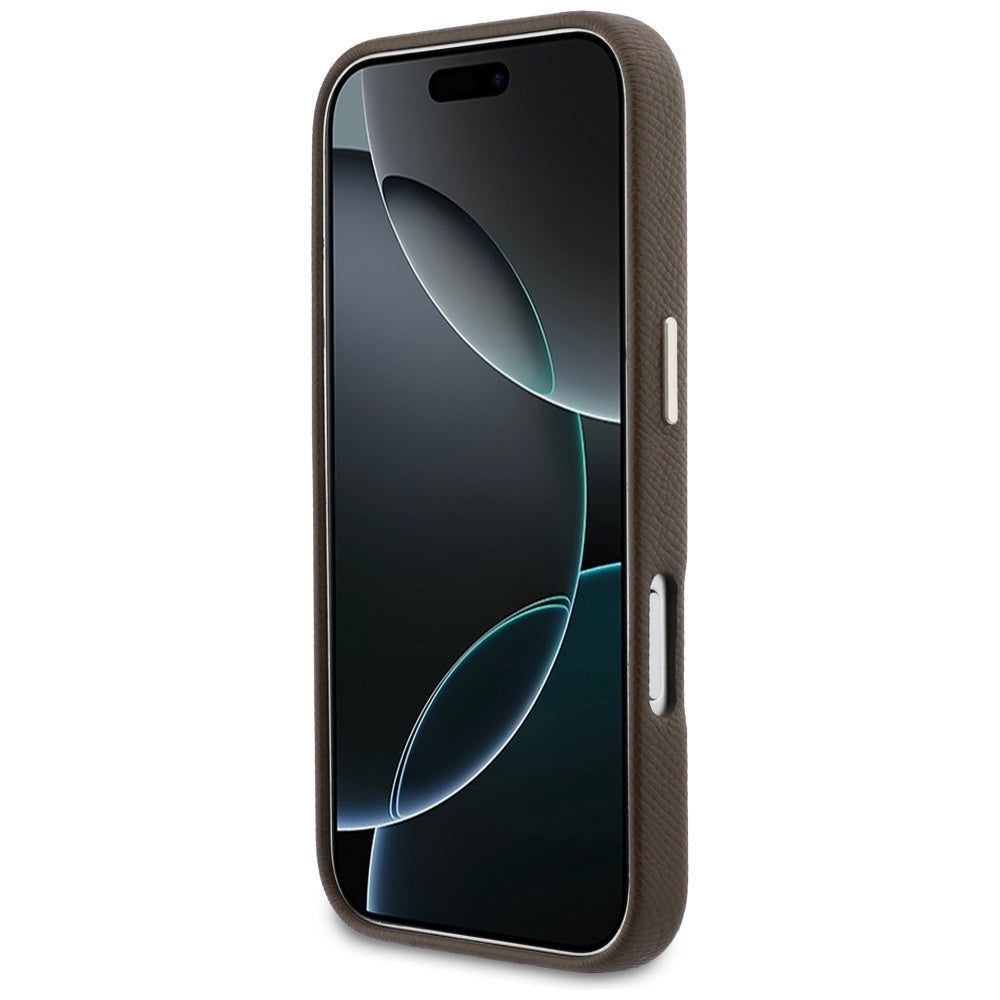 Deksel for Apple iPhone 17 Pro Max, Guess, Resin Logo, Brun