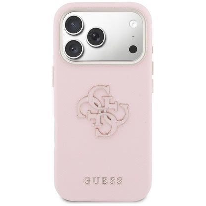 Deksel for Apple iPhone 17 Pro Max, Guess, Resin Logo, Rosa