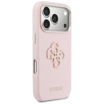 Deksel for Apple iPhone 17 Pro Max, Guess, Resin Logo, Rosa