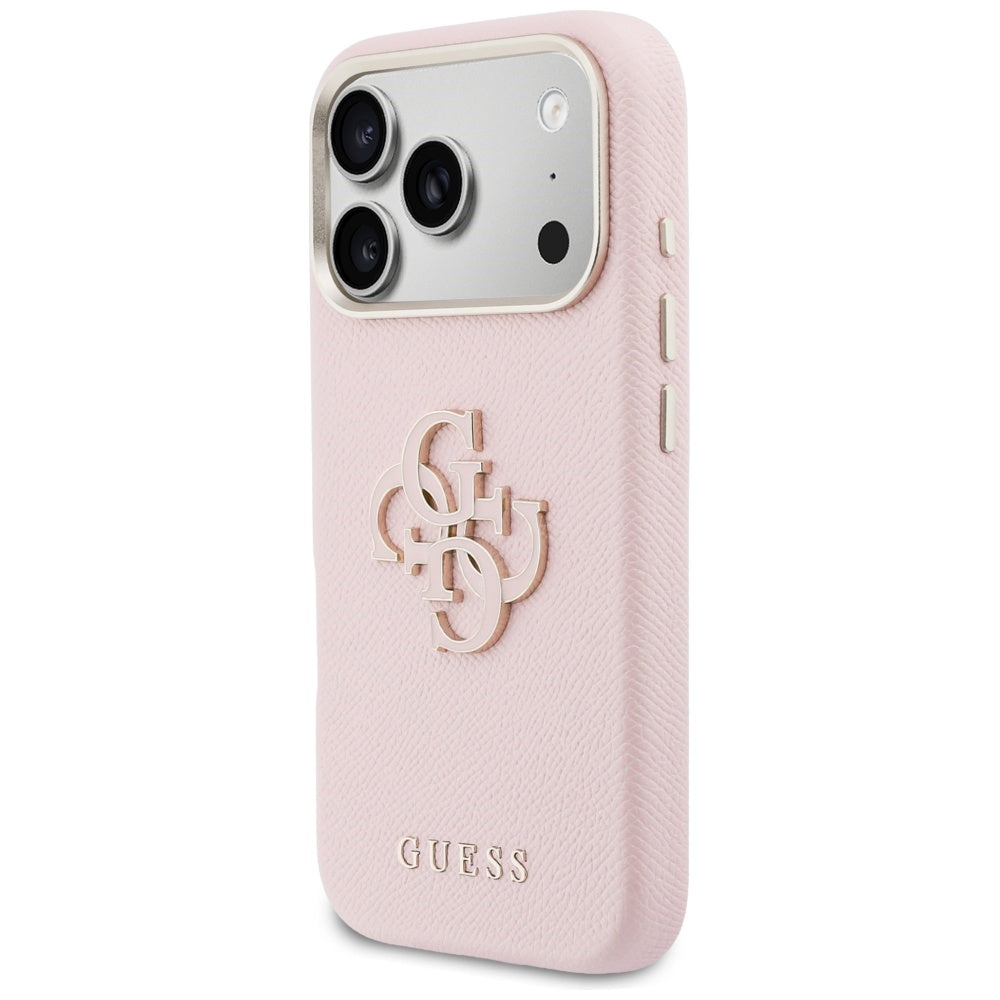 Deksel for Apple iPhone 17 Pro Max, Guess, Resin Logo, Rosa