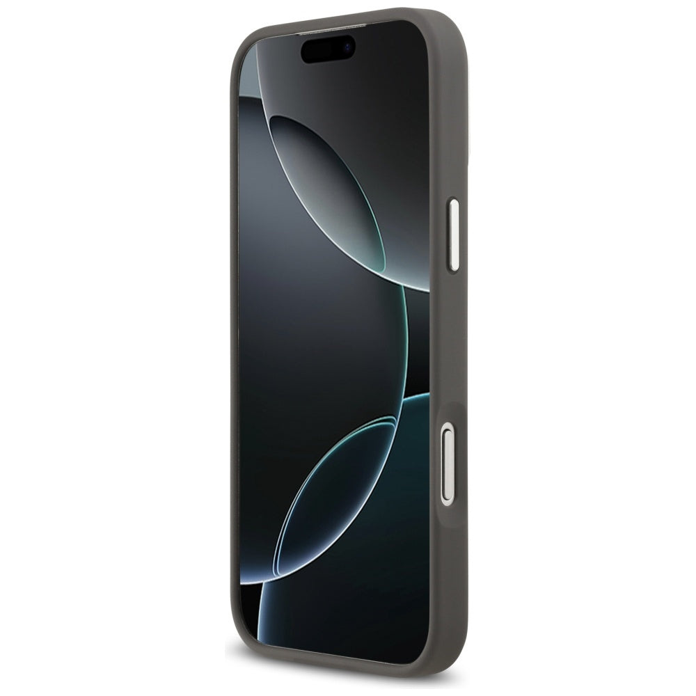 Deksel for Apple iPhone 17 Pro Max, Karl Lagerfeld, Grained Karl & Choupette's Heads Pins and Logo, Grå