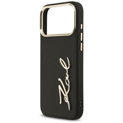 Deksel for Apple iPhone 17 Pro Max, Karl Lagerfeld, Script Logo, Svart