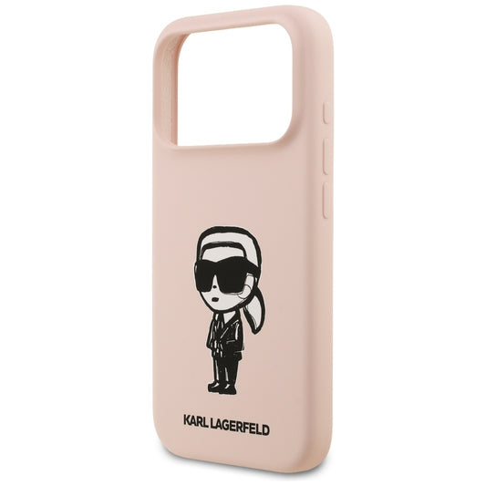 Deksel for Apple iPhone 17 Pro Max, Karl Lagerfeld, Sketch and Logo Karl, Rosa