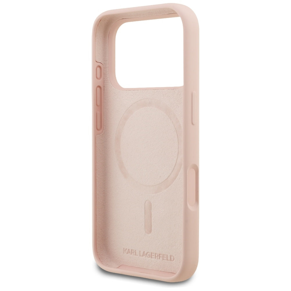 Deksel for Apple iPhone 17 Pro Max, Karl Lagerfeld, Sketch and Logo Karl, Rosa