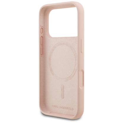 Deksel for Apple iPhone 17 Pro Max, Karl Lagerfeld, Sketch and Logo Karl, Rosa