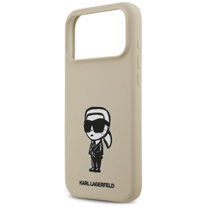 Deksel for Apple iPhone 17 Pro Max, Karl Lagerfeld, Sketch and Logo Karl, Brun