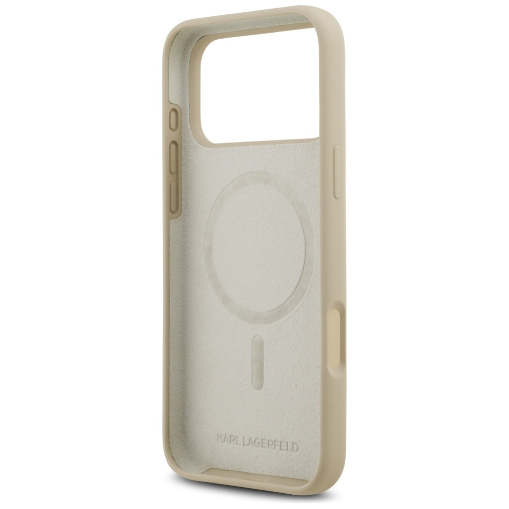 Deksel for Apple iPhone 17 Pro Max, Karl Lagerfeld, Sketch and Logo Karl, Brun
