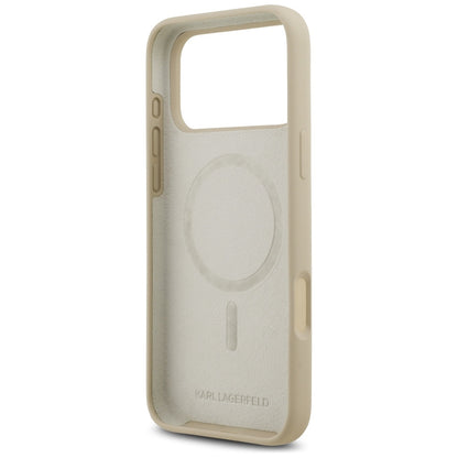 Deksel for Apple iPhone 17 Pro Max, Karl Lagerfeld, Sketch and Logo Karl, Brun