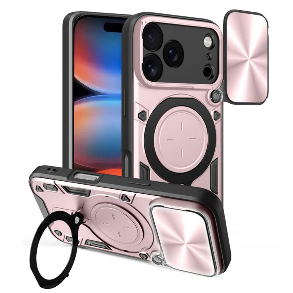 Deksel for Apple iPhone 17 Pro Max, Techsuit, CamGuard Pro, Roségull