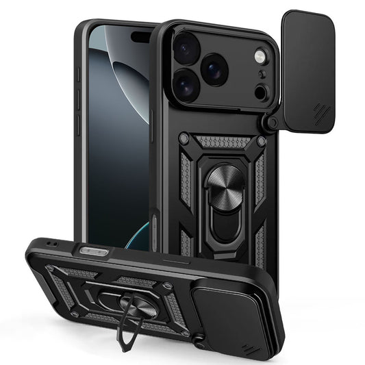 Deksel for Apple iPhone 17 Pro Max, Techsuit, CamShield, Svart