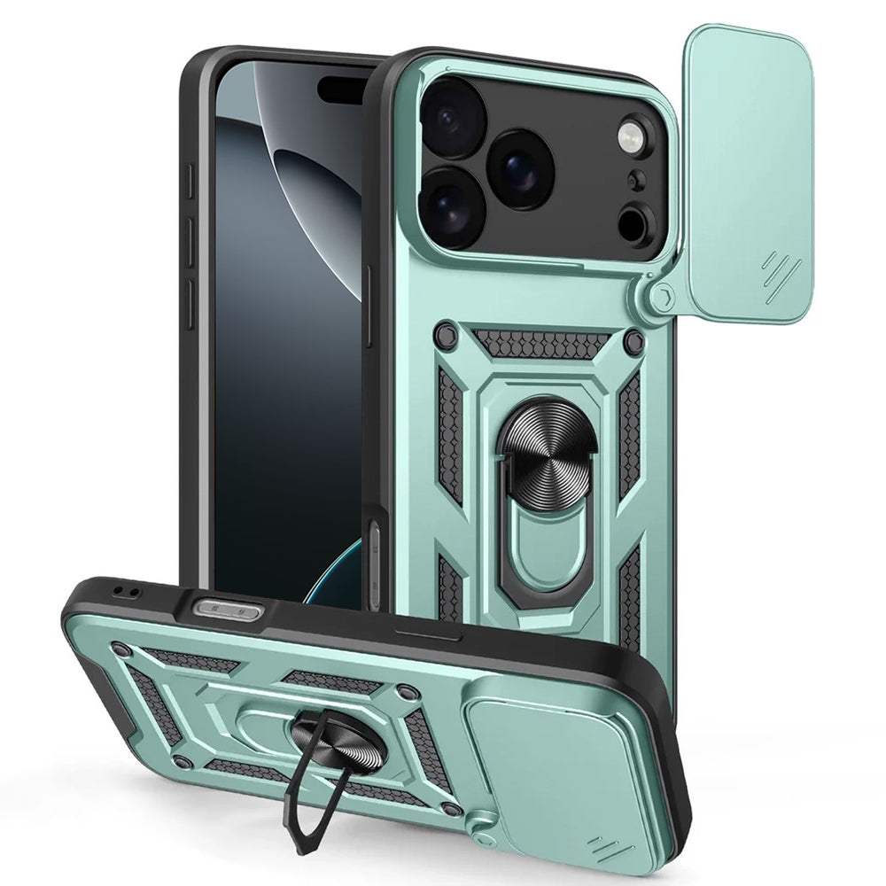 Deksel for Apple iPhone 17 Pro Max, Techsuit, CamShield, Grønn