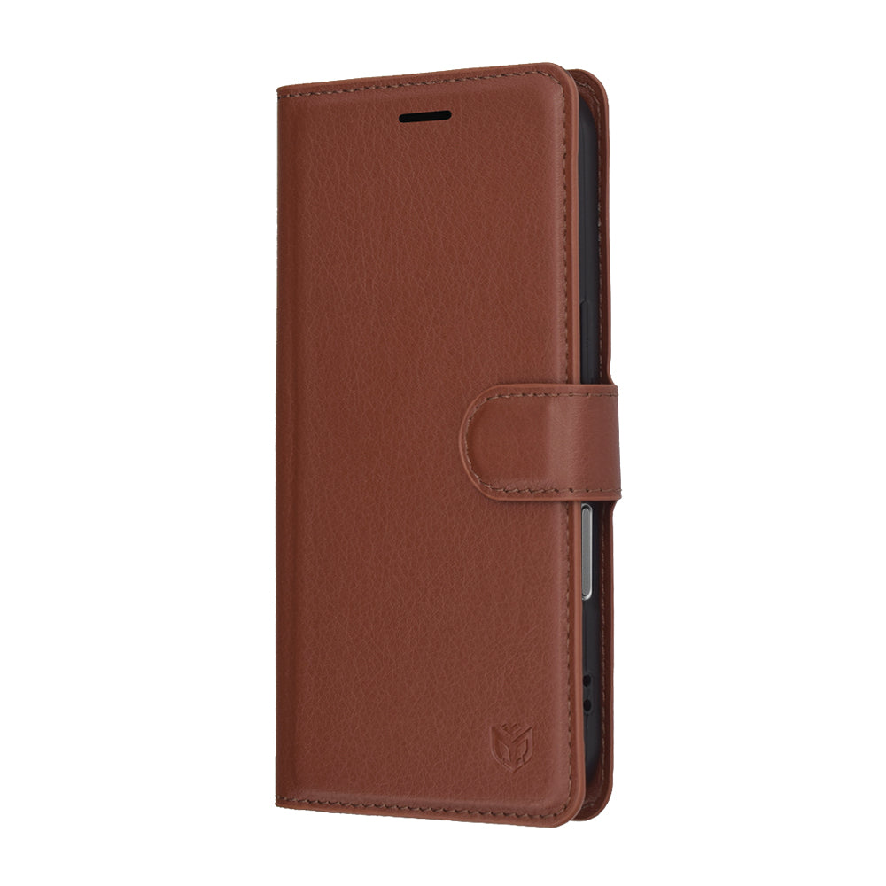 Deksel for Apple iPhone 17 Pro Max, Techsuit, Leather Folio, Brun