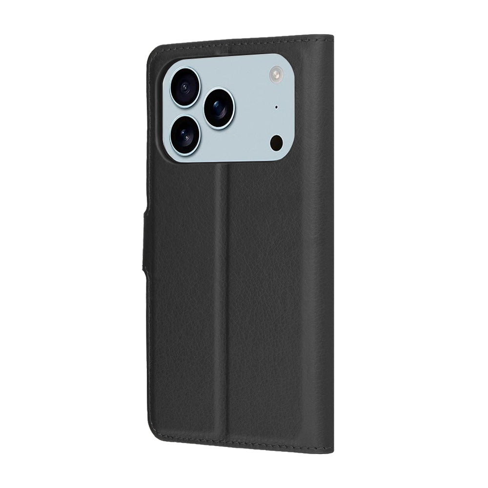 Deksel for Apple iPhone 17 Pro Max, Techsuit, Leather Folio, Svart