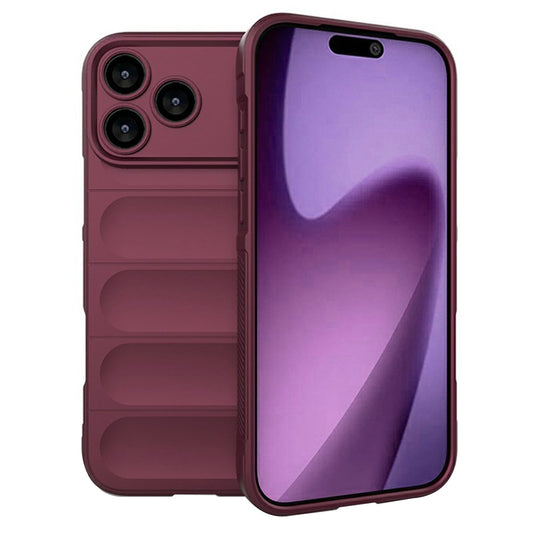 Deksel for Apple iPhone 17 Pro Max, Techsuit, Magic Shield, Kirsebærrød