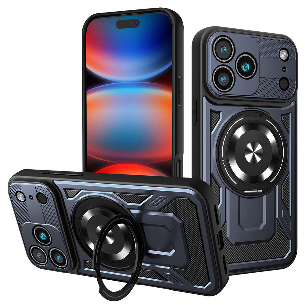 Deksel for Apple iPhone 17 Pro Max, Techsuit, RuggedCam, Blå