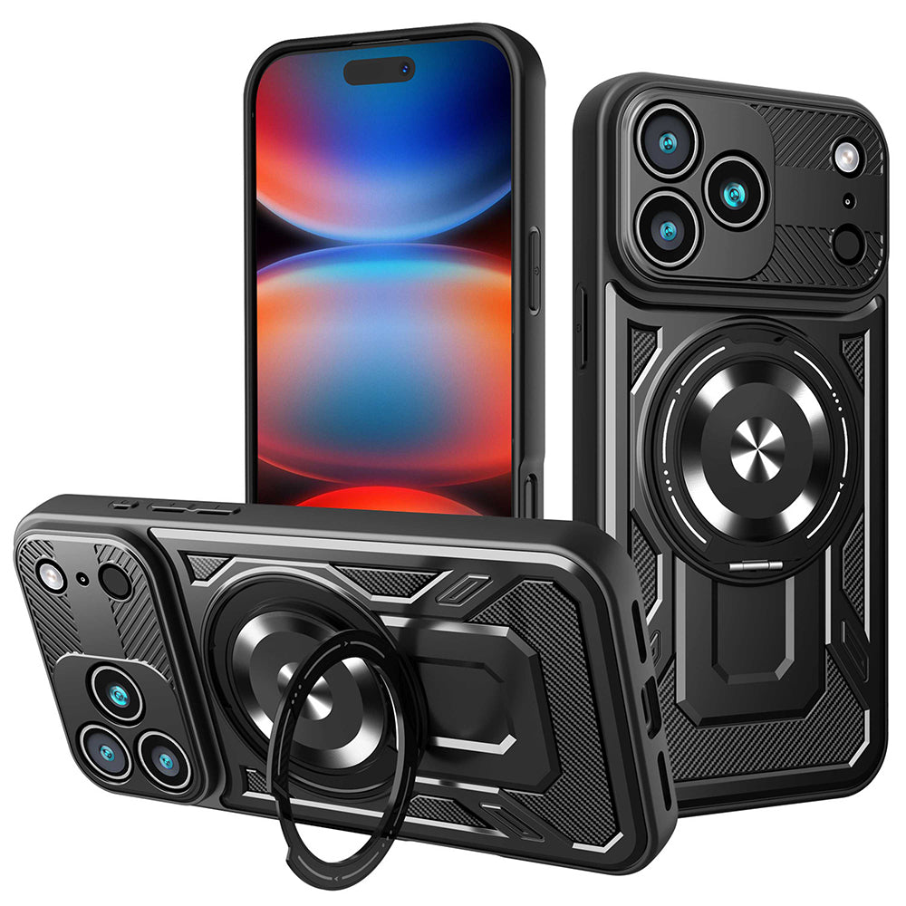 Deksel for Apple iPhone 17 Pro Max, Techsuit, RuggedCam, Svart
