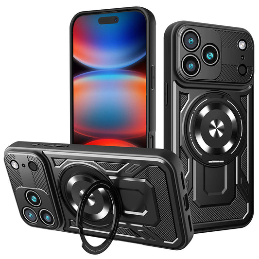 Deksel for Apple iPhone 17 Pro Max, Techsuit, RuggedCam, Svart