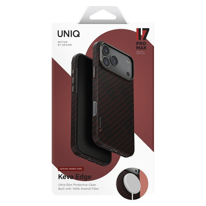 MagSafe-deksel for Apple iPhone 17 Pro Max, UNIQ, Keva MagClick, Svart Rød