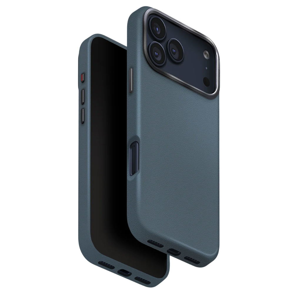 Deksel for Apple iPhone 17 Pro Max, UNIQ, Lyden Leatherette, Blå