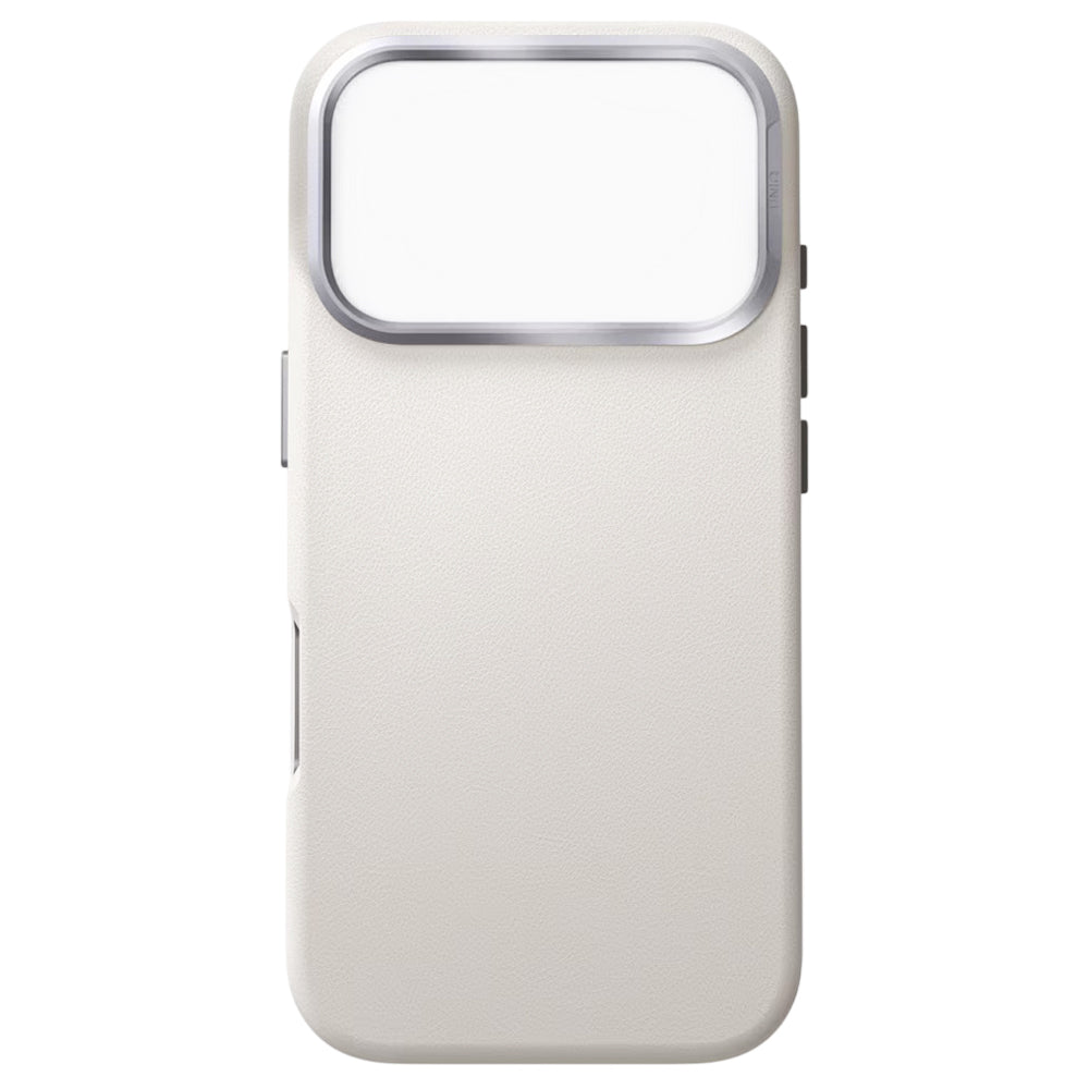 Deksel for Apple iPhone 17 Pro Max, UNIQ, Lyden Leatherette, Grå