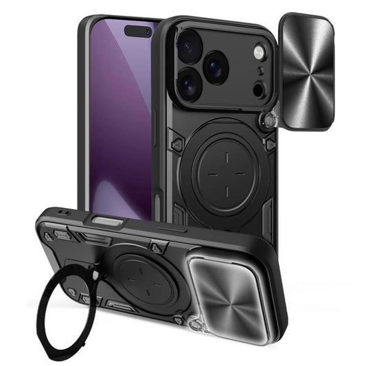 Deksel for Apple iPhone 17 Pro, Techsuit, CamGuard Pro, Svart