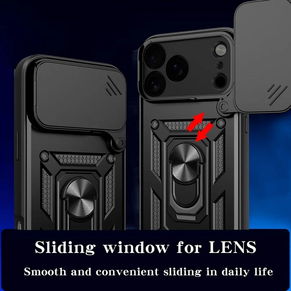 Deksel for Apple iPhone 17 Pro, Techsuit, CamShield, Svart